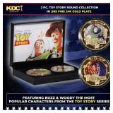 2 Coin Toy Story Buzz & Woody Gold Plated Round Co