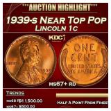 1939-s Lincoln Cent Near Top Pop 1c ms67+ rd SEGS