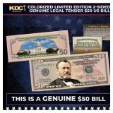 Colorized Limited Edition 2-Sided Genuine Legal Te