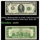 1928A $100 Green Seal Federal Reserve Note new Yor