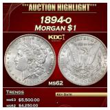 1894-o Morgan Dollar $1 ms62 USCG