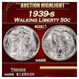1939-s Walking Liberty Half Dollar 50c ms66 SEGS