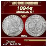 1894-s Morgan Dollar $1 ms63 USCG