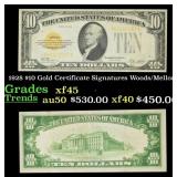 1928 $10 Gold Certificate Grades xf+