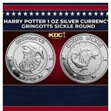 Harry Potter 1 oz Silver Currency: Gringotts Sickl