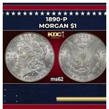 1890-p Morgan Dollar $1 Grades ms62
