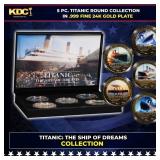 5 Coin Titanic Remembrance Gold Plated Round Colle