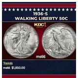 1936-s Walking Liberty Half Dollar 50c ms66 SEGS