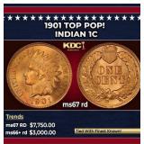 1901 Indian Cent TOP POP! 1c ms67 rd SEGS