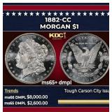 1882-cc Morgan Dollar $1 ms65+ dmpl SEGS