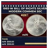 1993-w Bill Of Rights Modern Commem Half Dollar Si