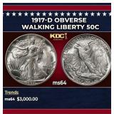 1917-d Obverse Walking Liberty Half Dollar 50c ms6