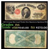 1917 $1 Large Size Legal Tender Note Grades f+ Sig