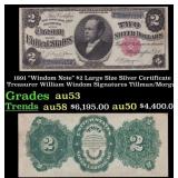 1891 $2 Large Size Silver Certificate "Windom Note