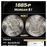 1885-p Morgan Dollar $1 ms66+ SEGS