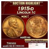 1915-d Lincoln Cent 1c ms65 rd SEGS