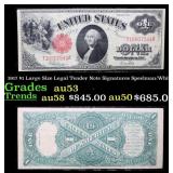 1917 $1 Large Size Legal Tender Note Grades Select