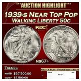 1939-s Walking Liberty Half Dollar Near Top Pop 50