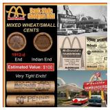 Lincoln Wheat Cent 1c Mixed Roll Orig Brandt McDon