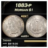 1883-p Morgan Dollar $1 Grades ms65+