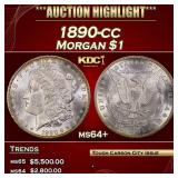 1890-cc Morgan Dollar $1 ms64+ SEGS