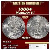 1888-p Morgan Dollar $1 ms66+ SEGS