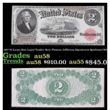 1917 $2 Large Size Legal Tender Note Thomas Jeffer