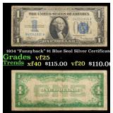 1934 $1 Blue Seal Silver Certificate "Funnyback" G