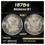1878-s Morgan Dollar $1 Grades ms64+