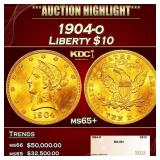 1904-o Gold Liberty Eagle $10 ms65+ SEGS