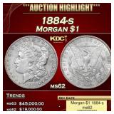 1884-s Morgan Dollar $1 ms62 USCG