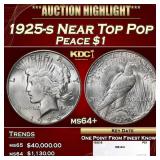 1925-s Peace Dollar Near Top Pop $1 ms64+ SEGS