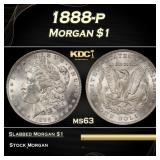 1888-p Morgan Dollar $1 Grades ms63