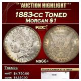 1883-cc Morgan Dollar Toned $1 ms66+ SEGS