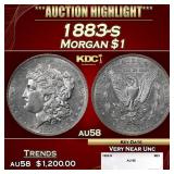 1883-s Morgan Dollar $1 au58 SEGS