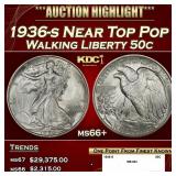 1936-s Walking Liberty Half Dollar Near Top Pop 50