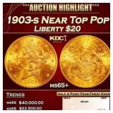 1903-s Gold Liberty Double Eagle Near Top Pop $20