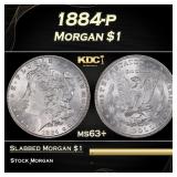 1884-p Morgan Dollar $1 Grades ms63+