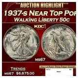 1937-s Walking Liberty Half Dollar Near Top Pop 50