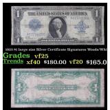 1923 $1 large size Silver Certificate Grades vf+ S