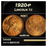 1920-p Lincoln Cent 1c Grades ms66 rd