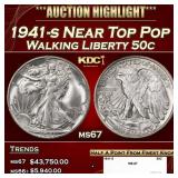 1941-s Walking Liberty Half Dollar Near Top Pop 50