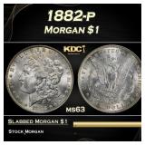1882-p Morgan Dollar $1 Grades ms63