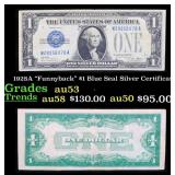 1928A $1 Blue Seal Silver Certificate "Funnyback"