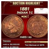 1881 Proof Indian Cent 1c pr65+ rd SEGS