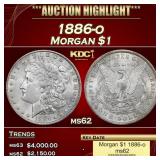 1886-o Morgan Dollar $1 ms62 USCG