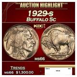 1929-s Buffalo Nickel 5c ms66 SEGS