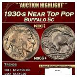 1930-s Buffalo Nickel Near Top Pop 5c ms66+ SEGS