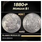 1880-p Morgan Dollar $1 Grades ms62