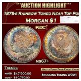 1878-s Morgan Dollar Rainbow Toned Near Top Pop $1